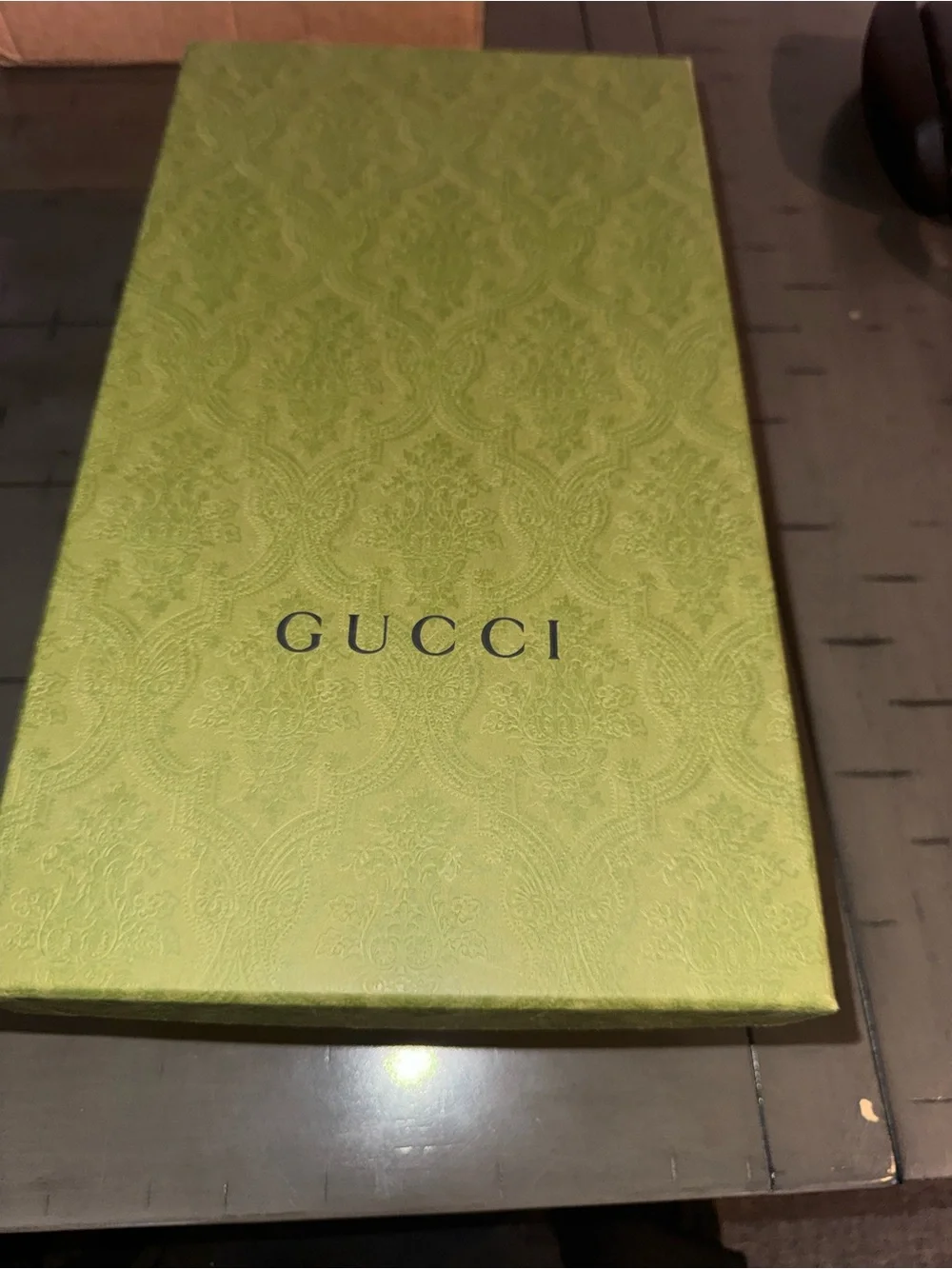 Gucci Lime Green Embossed Logo Box